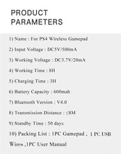 Load image into Gallery viewer, GAMINJA P48 Wireless Gamepad with Six Axis Gyroscope Game Controller For PS4 PS3 Console Wins 7 8 10 Dual Vibration PC Joystick
