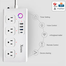 Load image into Gallery viewer, ZigBee Wifi Power Strip Tuya Smart Plug Smart Home Surge Protector Extension Cord Voice Control Work with Alexa Google Assistant
