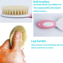 Load image into Gallery viewer, Baby Hair Brush Set – Soft Silicone Bristle Comb for Newborns
