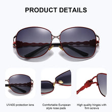 Load image into Gallery viewer, BARCUR Women’s Polarized Sunglasses – Oversized Elliptical Black Frame UV400 Protection Outdoor Fashion Mirror Leg Design High Quality Trendy Style Sunglasses for Travel Driving &amp; Summer Apparel
