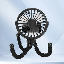 Load image into Gallery viewer, Multifunctional Stroller Mini Fan with USB Charging &amp; Phone Holder
