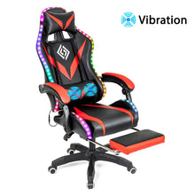 将图片加载到图库查看器，135 Degrees Gaming Chair RGB Light Office Chair Bluetooth Speaker Gamer Computer Chair Ergonomic Swivel 2 Point Massage Recliner
