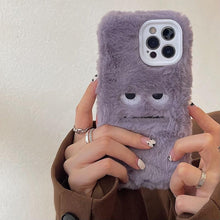 Load image into Gallery viewer, Cute Funny Fur Fluffy Phone Case For Iphone 14 13 12 11 Pro Max Mini X Xs Xr 7 8 Plus Se 2020 Girl Cover Soft Plush Stylish Cute Soft Warm Winter Phone Case
