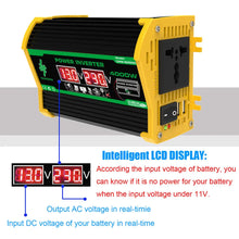 将图片加载到图库查看器，4000W Vehicle Smart Inverter Dual LCD Display 12V To 220V/110V Intelligent Power Inverter Digital Power Inverter for RV Caravan
