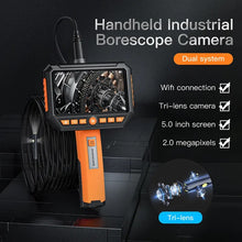 Load image into Gallery viewer, 1080P 8mm Triple &amp; Dual Lens Handheld Endoscope Camera with 5 "IPS LCD WiFi Inspection Camera For Car Sewer Inspection With Case
