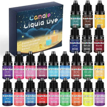 将图片加载到图库查看器，Candle Dyes Kit – Liquid Colorant Pigment Set for DIY Candle &amp; Soap Making | Vibrant Wax Dye for Soy, Beeswax &amp; Gel Candles
