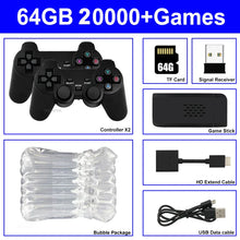 Load image into Gallery viewer, Video Game Console Built-in 20000+ Games Retro Handheld Game Player 64G 4K TV Game Stick 2.4G Wireless Controller Gamepad
