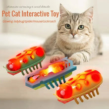 将图片加载到图库查看器，Interactive Mini Electric Bug Cat Toy – Battery Operated Flip Beetle
