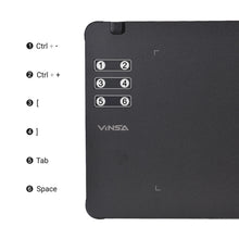 Load image into Gallery viewer, VINSA T1161 Graphics Drawing Tablet Ultra-thin Stylus 8 Pen Nibs Art Creation Sketch with 8192 Levels Pressure Battery-free
