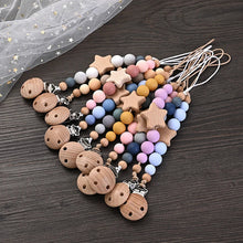 将图片加载到图库查看器，Baby Pacifier Chain Clip Silicone Teether Beads Soother Toy
