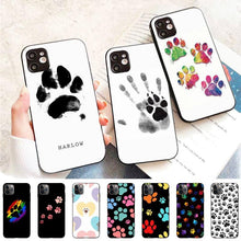 Load image into Gallery viewer, Dog Paw Phone Case For Iphone 11 12 13 Mini Pro Max 8 7 6 6s Plus X 5 S Se 2020 Xr Xs 10 Case Paw Print Heart Pet Lovers
