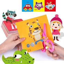 Load image into Gallery viewer, 48Pcs Kids Craft Paper Cut Book - DIY Cartoon Scrapbooking &amp; Educational Toys
