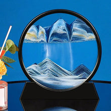 Load image into Gallery viewer, 3D Moving Sand Art Picture - Round Glass Deep Sea Sandscape Hourglass for Home &amp; Office Decor
