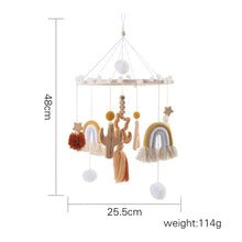 Load image into Gallery viewer, Baby Wooden Bed Bell Cartoon Rabbit Mobile
