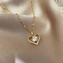 Load image into Gallery viewer, Elegant Style Heart shaped Pendant Necklace Hollow Design Mother's Day Gift Party Suitable for Best Friends Without Box
