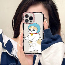 将图片加载到图库查看器，Cute Cat Phone Case For Iphone 11 12 13 Mini Pro Max 14 Pro Max Case Shell Cartoon Patterned Case Cover Soft Clear Cover Flexible Ultra Slim Anti-scratch Bumper Protective Cover For Iphone
