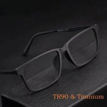 将图片加载到图库查看器，Super Light Rubber Titanium Glasses – Square Prescription Frame Unisex

