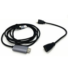 Load image into Gallery viewer, 2in1 USB &amp; Type-C to Micro / Mini HDMI-compatible Video Capture Card Live Streaming Cable for Sony Canon Nikon Fuji Camera PC 4K

