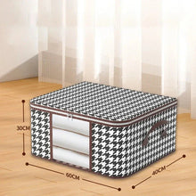 将图片加载到图库查看器，Large Clear Foldable Storage Box – Zippered Clothes Organizer with Handles
