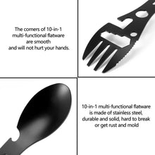 将图片加载到图库查看器，Outdoor Survival Tools 5 in 1 Camping Multi-functional EDC Kit Practical Fork Knife Spoon Bottle/Can Opener
