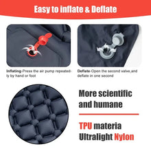 Load image into Gallery viewer, Ultralight Camping Inflatable Mattress with Built-In Pump &amp; Pillow
