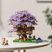 Load image into Gallery viewer, Pink cherry tree house building micro-particle building block classic model girl series difficult assembly toys
