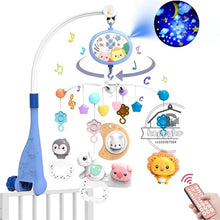 将图片加载到图库查看器，Musical Baby Crib Mobile - Lights, Music &amp; Projection | Remote Control Crib Toy for Newborns
