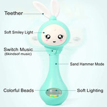 Load image into Gallery viewer, Music and Shine Rabbit Intelligent Baby Rattle Toy
