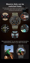 Load image into Gallery viewer, Smartwatch Military Men 360*360 HD Screen Flashlight Health Monitoring Waterproof Heart Rate BT Call Smart Watch For Android IOS
