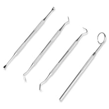 Load image into Gallery viewer, 4 pcs Dental Hygiene Tool Kit Instruments Dentist Tartar Scraper Scaler Calculus Plaque Remover Teeth Cleaning Oral Care Tool
