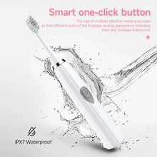 将图片加载到图库查看器，Electric Toothbrush for Adults Soft DuPont Bristle Portable Battery Endurance IPX6 Waterproof Intelligent Effective Oral Care
