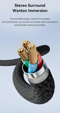 将图片加载到图库查看器，Toocki Jack 3.5 to 2 RCA Aux Cable 3.5mm Jack to 2RCA Male Splitter Audio Wire for TV PC Amplifier Home Theater DVD Speaker Cord
