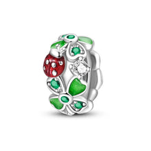 将图片加载到图库查看器，100% 925 Sterling Silver Rainbow Zircon Butterfly Dragon Silicone Stopper Charms - Colorful Beads for DIY Bracelets, Customizable Jewelry for All Occasions

