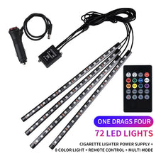 Load image into Gallery viewer, Neon LED Car Interior Ambient Light Kit - RGB Foot Strip with Remote &amp; App Music Control
