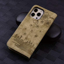 将图片加载到图库查看器，Luxury Leather Flip Phone Case For iPhone 14 13 Pro Max 11 12 Mini XR X XS Max Magnetic Wallet Bracket Cover PU Leather Stylish Case with Credit Card Holder Flip Drop Protection Shockproof Phone Cover
