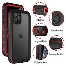 将图片加载到图库查看器，Waterproof Case For iPhone 14 13 12 11 Pro Max 14Plus 12Pro Durable Water Proof Cover Sport 360 Protect iPhone12 Mini  Waterproof Case for iPhone Drop Resistant Iphone Clear Back
