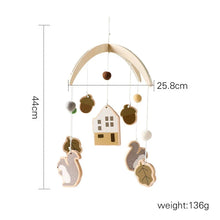 Load image into Gallery viewer, Baby Wooden Bed Bell Cartoon Rabbit Mobile
