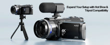 将图片加载到图库查看器，NBD 4K HD&amp;48MP Camcorder Video Camera With Wi-Fi &amp; App Control,Video Recorder with 3X Battery Life, 16X Zoom, 270° IPS Screen
