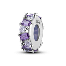 将图片加载到图库查看器，100% 925 Sterling Silver Rainbow Zircon Butterfly Dragon Silicone Stopper Charms - Colorful Beads for DIY Bracelets, Customizable Jewelry for All Occasions
