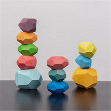Load image into Gallery viewer, Wooden Sorting Stacking Rocks Montessori Toy
