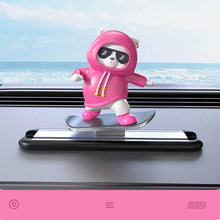 Load image into Gallery viewer, New Dashboard Car Decorations Skateboard Bear Magnetic Parking Number Plate Creative Car Cartoon Interior Interior Accessories

