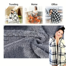 将图片加载到图库查看器，Wearable Blanket Shawl – Flannel Lazy Office Wrap
