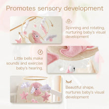 Load image into Gallery viewer, Crib Mobile Rattle Wooden Baby Bell with Felt Cartoon Bear Toys
