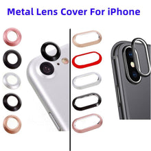 将图片加载到图库查看器，2 In 1 Metal Camera Lens Protector For Iphone 7 8 Plus X Lens Protective Circle Ring Cover With Tempered Glass For Iphone X Scratch Resistant Hd Tempered Glass Camera Screen Protector
