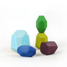 Load image into Gallery viewer, Wooden Sorting Stacking Rocks Montessori Toy
