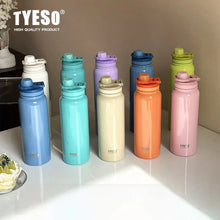 Load image into Gallery viewer, Stainless Steel Insulated Water Bottle (600-1200ml) | Hot &amp; Cold Thermal Tumbler with Handle | Portable Vacuum Flask for Sports &amp; Travel
