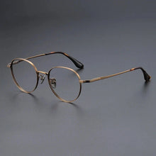 Load image into Gallery viewer, YIMARUILI Luxury Titanium Round Glasses – Retro Wide-Rimmed Frame
