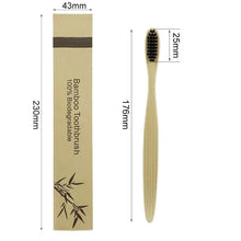 Load image into Gallery viewer, Eco-Friendly Bamboo Toothbrush - Soft Bristles, Vegan, Plastic-Free, 10-Pack
