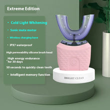 将图片加载到图库查看器，Electric U-Shaped Toothbrush for Adults - Soft-Bristles Teeth Whitening Kit, Oral Care with Auto-Timing &amp; 360° Gum Protection
