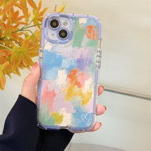 Load image into Gallery viewer, Luminous Art Abstract Phone Case For iPhone 13 12 11 Pro Max Transparent Silicone Shockproof Bumper Cover  Floral Girly Transparent Phone Case Glow In Dark iphone case
